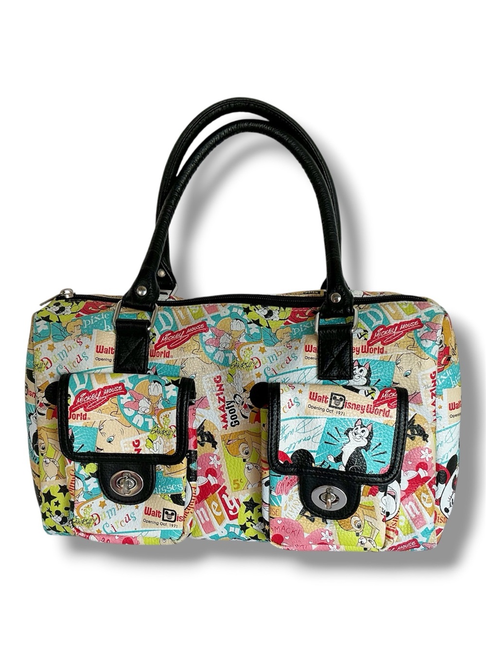 Disney Parks Authentic Walt Disney World Cartoon Collage Satchel